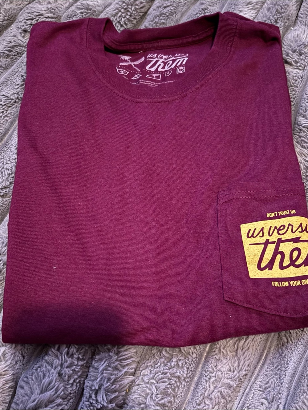 Men’s Short Sleeve Pocket Tee - Burgundy
